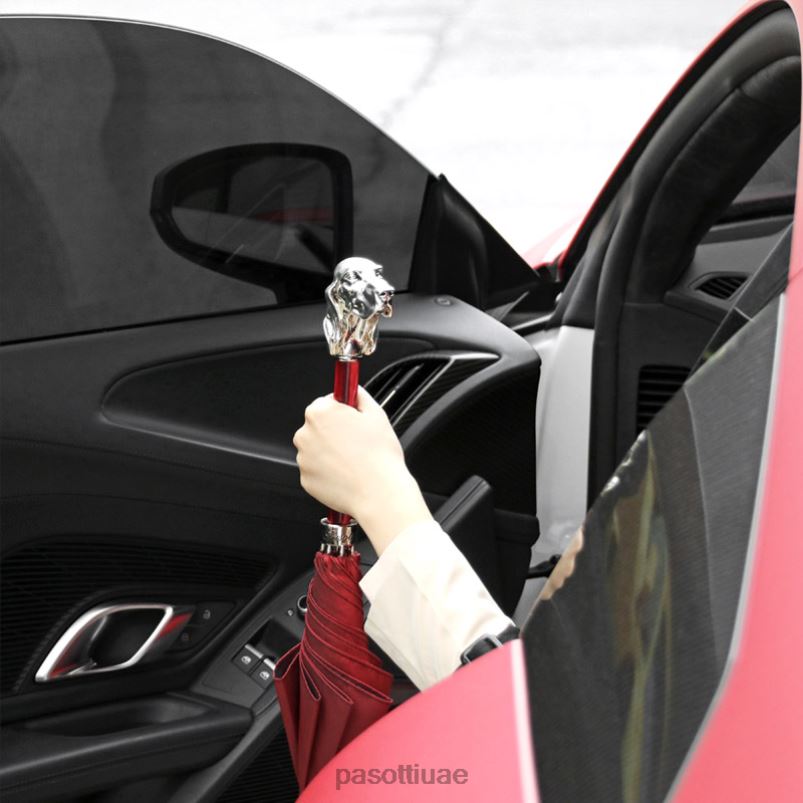 مظلة | 478fa oxf-4 w40pr - مظلة حمراء مع كلب صيد فضي PASOTTI Z446V27